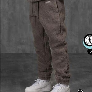 Milano Kids Plush Joggers - Brown Sz 12 NEW